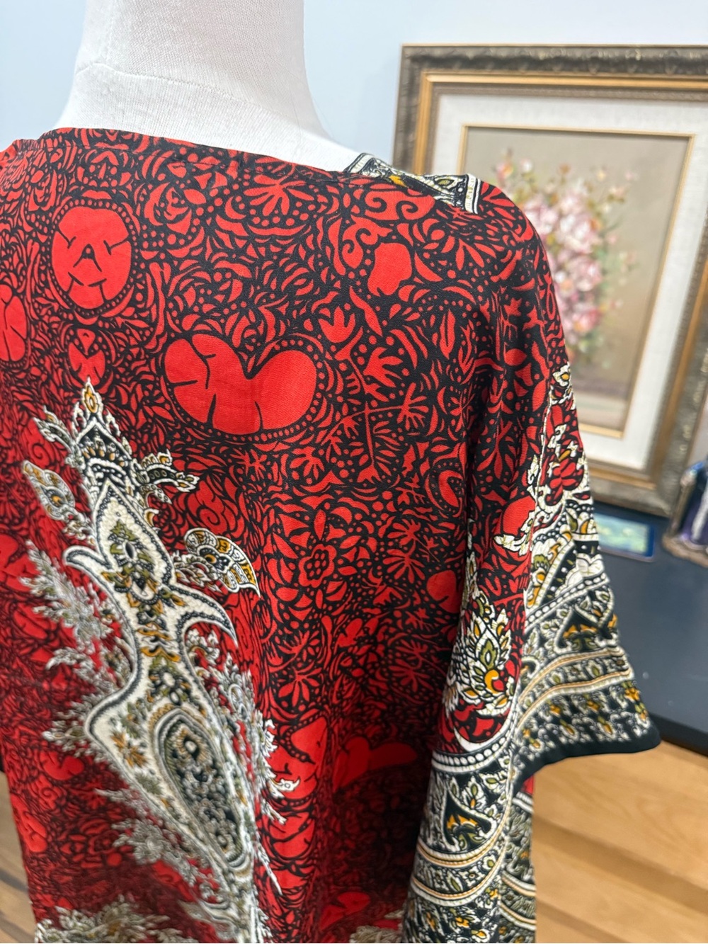 Red Mini Kaftan - Picture 6 of 8